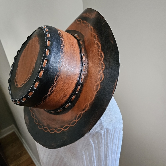 Vintage Leather Hippie Hat - Picture 6 of 6